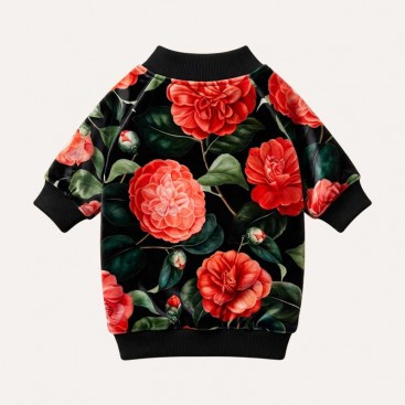 Оксамитовий світшот для собак Montmorency - Camellia Reverie, M