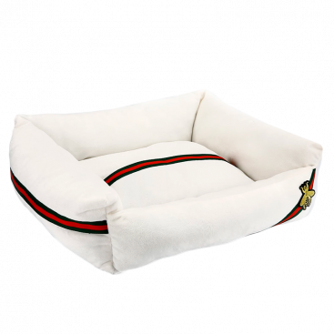 Лежанка для собак Coobi - Classy Bee Designer Dog bed white, XL 70x60 см