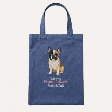 Сумка-шопер Montmorency - Breed Collection - French Bulldog - Синий