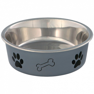 Металлическая миска на резиновой основе Trixie - Stainless Steel Bowl, 450 мл