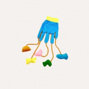 HIPPIE PET Игрушка для кошек Перчатка синяя 30 см