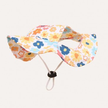 Панама для домашніх тварин - Dog panama hat Floral print, М