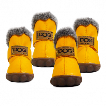 Зимние угги для собак Dog Australia - Yellow, XS-1 (4х3.5см)