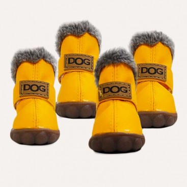 Зимние угги для собак Dog Australia - Yellow, S 4.5х4 см