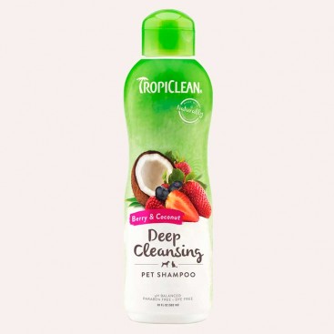 Шампунь для глубокого очищения TropiClean - Berry & coconut deep cleansing shampoo, 355 мл
