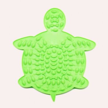 Силіконовий килимок для злизування ласощів у формі черепахи Wpaier - Green