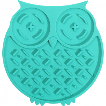 Силіконовий килимок для злизування ласощів у формі сови Wpaier - Owl, turquoise
