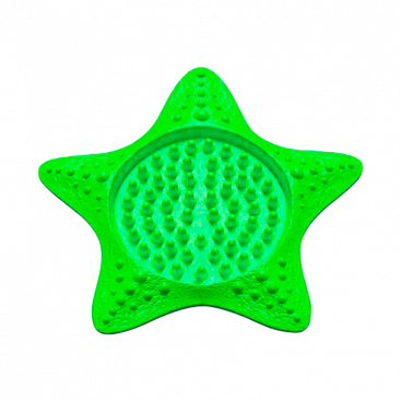 Силіконовий килимок для злизування ласощів у формі зірочки Idepet - Star, green