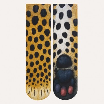 Шкарпетки з 3D принтом у вигляді котячих лапок Julia - Leopard cat paw, 35-41