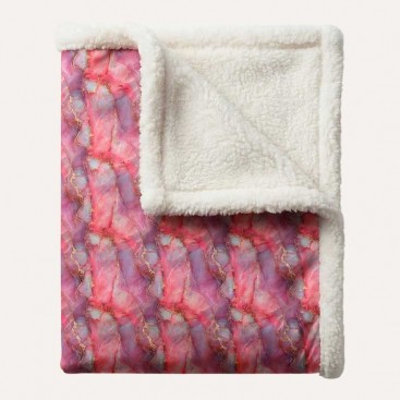 Двухстороннее водонепроницаемое одеяло с мехом Montmorency - Pink Fantasy Fur 98х62 см