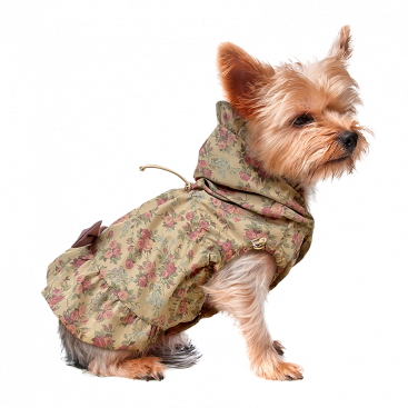 Кейп з плащової тканини з бантиком Montmorency - Beige roses 31-35 см