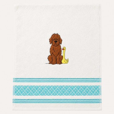 Полотенце для собак с вышивкой Montmorency - Duck & Dog Duo (50x100 см)