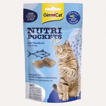 Вітамінні ласощі для котів з тунцем GimCat - Nutri Pockets, 60 г