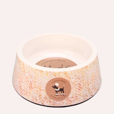 Бамбуковая миска для собак PrintingB - Luxury Meal Natural 26x22x10 см