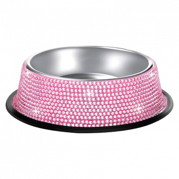 Миска с розовыми стразами Savori - Pink Flare, M 18 см