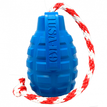 Міцна іграшка для ласощів з канатом USA-K9 - Grenade М, blue