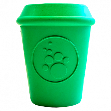 Прочная игрушка для лакомства Soda Pup - Coffee Cup M, green