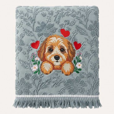 Полотенце для собак с вышивкой Montmorency - Cute Maltipoo (70х130 см)
