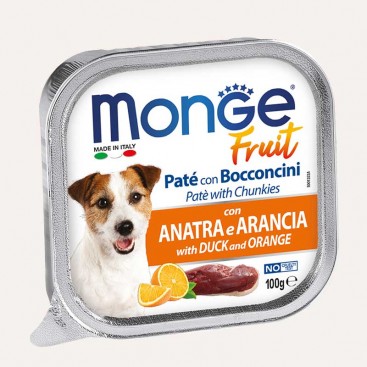 Паштет для собак з качкою і апельсином Monge - Paté and Chunkies Duck and Orange 100 г