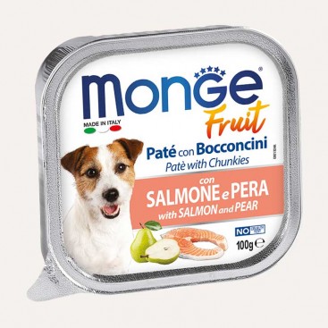 Паштет для собак з лососем і грушею Monge - Paté and Chunkies with Salmon and Pear 100 г