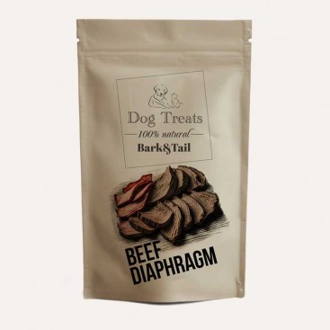 Натуральні ласощі для собак яловича діафрагма Bark&Tail - Dog Treats 100 % Beef Diaphragm , 50 г