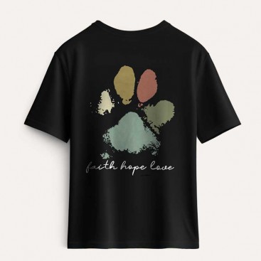 Футболка жіноча InLove - Colorfull Paw on Black, M (38)