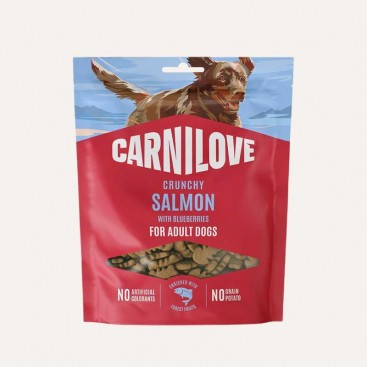 Хрустящее лакомство для собак лосось и голубика Carnilove-Snack Salmon with Blueberries, 200 г