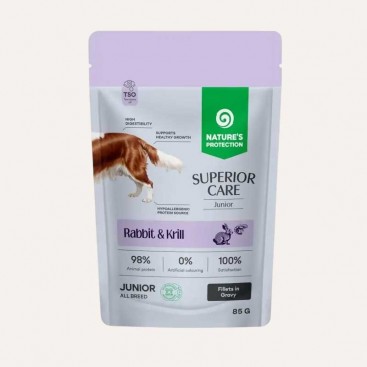 Вологий корм для цуценят з кроликом і крилем - Nature's Protection Rabbit & Krill, 85 г