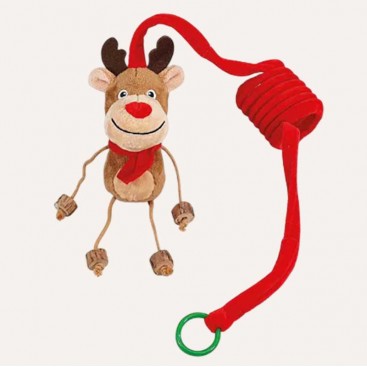 Іграшка для котів Nobby - Xmas Різдвяний плюшевий олень з спіраллю 75-130см