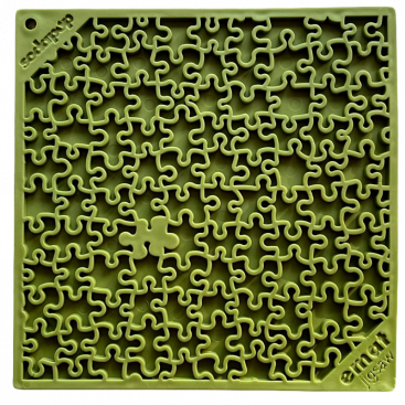 Силіконовий килимок для злизування ласощів  SodaPup - Jigsaw Puzzle E-mat, зелений