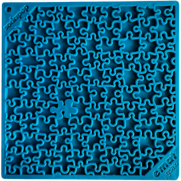 Силиконовый коврик для слизывания лакомства SodaPup - Jigsaw Puzzle E-mat, голубой
