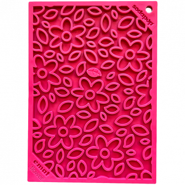 Силіконовий килимок для злизування ласощів  SodaPup - Flower Power Design eMat, рожевий S