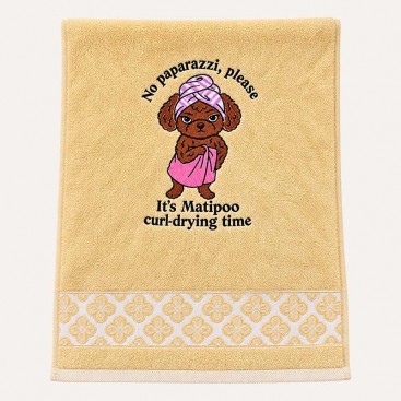 Рушник для собак з вишивкою Montmorency - Maltipoo Drying Time Towel (50x100 см)