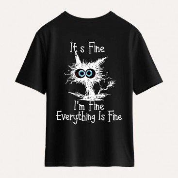 Футболка женская InLove - Cat I'm fine, M