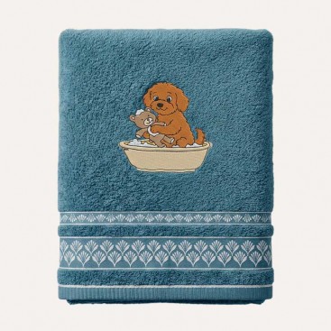 Полотенце для собак с вышивкой Montmorency - Poodle Tub Towel (50x100 см)