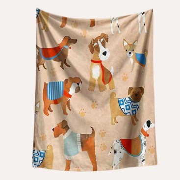 Фланелевий плед для собак Home Creative - Dogs in capes, 70x100 см