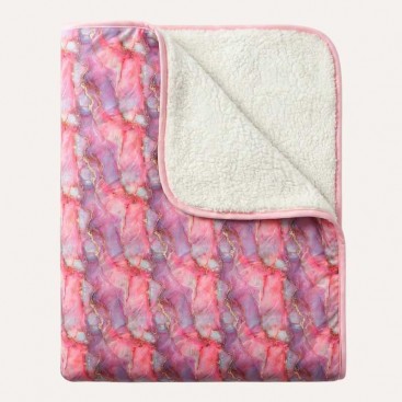 Двухстороннее водонепроницаемое одеяло с мехом Montmorency - Pink Fantasy 100х77 см