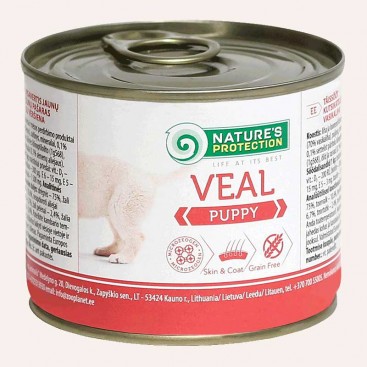 Консерви для цуценят з телятиною Natures Protection - Veal 200 г