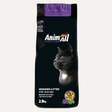 Наповнювач деревний з ароматом лаванди AnimAll - Wood Filler Lavender, 2.8 кг