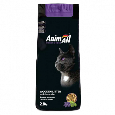 Наповнювач деревний з ароматом лаванди AnimAll - Wood Filler Lavender, 2.8 кг