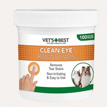 Vet’s Best Clean Eye Finger Wipes - салфетки на палец для очищения глаз собак и кошек, 100 шт.
