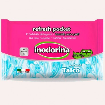 Inodorina Salvietta Pocket Talco - Салфетки с тальком, 15 шт