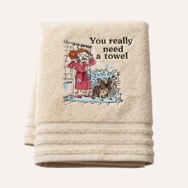 Рушник для собак з вишивкою Montmorency - Wet Dog Chaos (130х70)