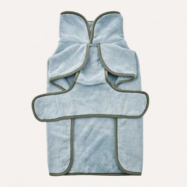 Плюшевый халат без капюшона CareDo - Light Blue, L
