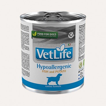 Влажный корм для собак при пищевой аллергии Farmina-Vet Life Hypoallergenic Fish&Potato,300г