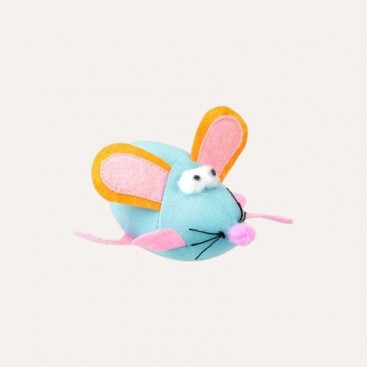 HIPPIE PET Игрушка для котов Вибрирующая мышка синяя 11 см