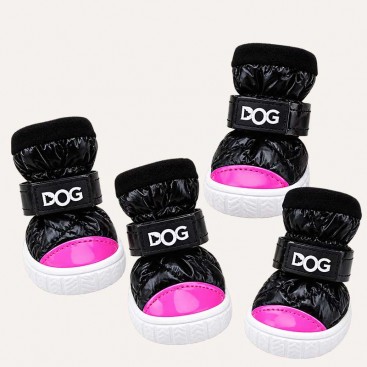 Черевики для собак DOG - Black Pink, розмір 3