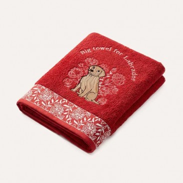 Махровий рушник для тварин Montmorency - Red (65x140см)