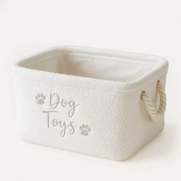 Корзина для хранения игрушек для животных PetLobby - Fetch Box White