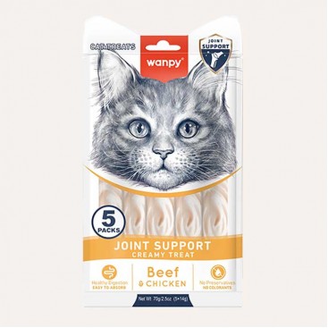 Функціональні рідкі ласощі для котів яловичина та курка Wanpy - Treat Joint Support, 70 г